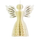 Baumschmuck Engel Seraphim 8cm weis-gold, Papier
