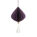 Papierdeko Origami 13cm DOME purpur, Quaste