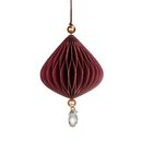 Papierdeko Origami 9cm DOME beere de Luxe, Glitter