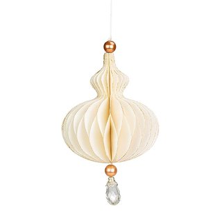 Papierdeko Origami 9cm MAURO weis de Luxel, Glitter