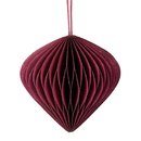 Papierdeko Origami 9cm DIAMOND beere, Glitter