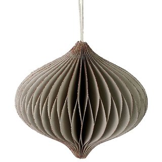 Papierdeko Origami 9cm ONION kiesel, Glitter