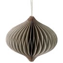 Papierdeko Origami 9cm ONION kiesel, Glitter