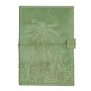 Notizbuch M DSCHUNGEL gr&uuml;n nachfullbar Elastikband,...