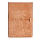 Notizbuch M DSCHUNGEL natur nachfullbar Elastikband, Leder