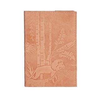 Notizbuch S DSCHUNGEL natur nachfullbar, Leder