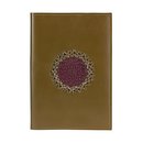 Notizbuch M MANDALA olive nachfullbar, Recyclingleder