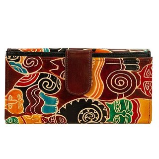 Brieftasche 19x10cm FELINE, Ziegenleder_Katze gro&szlig;