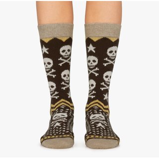 Wintersocken - Winter Skulls braun