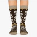 Wintersocken - Winter Skulls braun 36-40