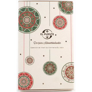 Der faire Adventskalender, 24 feine Pralinen und Schokoladen,