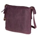 Handtasche Vintage-TUSSEL pflaume, Rindsleder