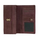 Brieftasche Vintage-LADY pflaume 19,5x10 RIFD secure, Leder