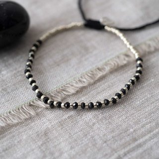 Beautiful Schwarze Onyx Silber Armband