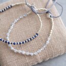 Beautiful Blauer Achat Silber Armband 