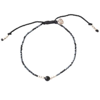 Iris Schwarzer Onyx Silber Armband 
