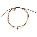 Friendship Schwarzer Onyx Gold Armband 