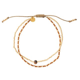 Friendship Tigerauge Gold Armband 