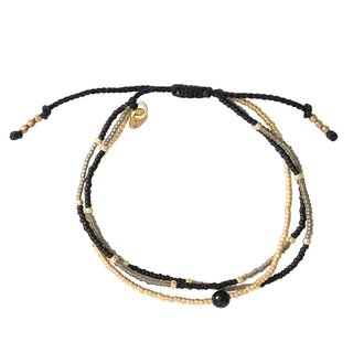 Party Schwarzer Onyx Gold Armband 