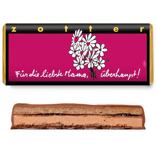 Zotter, F&uuml;r die beste Mama &uuml;berhauptt -Mandelsnougat Rosenmarzipan