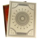 G&auml;stebuch braun XXL braun, Metalldeko, Leder