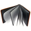 Fotoalbum braun, schmal Metalldeko Leder