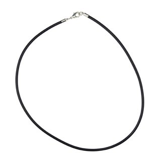 Kautschuk-Halskette mit Silberverschluss