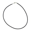 Kautschuk-Halskette mit Silberverschluss