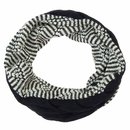 Loopschal ZIGZAG schwarz-weis 100% Alpaka