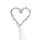 Dekostab Herz mit Perlen, Metall