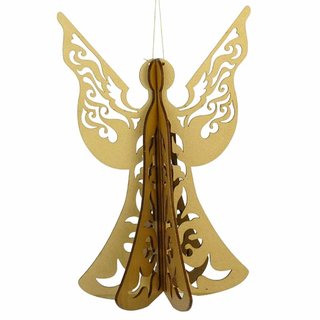 3-D-Anh&auml;nger ENGEL L Gold