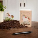 Saatstecker-Karte GLAUB AN DICH Einhorn