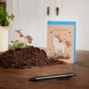 Saatstecker-Karte GLAUB AN DICH Einhorn