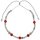Tagua-Halskette SMARTY perlgrau-rot