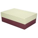 Schachtel L GOLDEN DOTS weinrot (siehe Anmerkung)