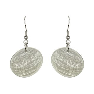 Ohrh&auml;nger OVAL, silberfarben, Capiz