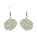 Ohrh&auml;nger OVAL, silberfarben, Capiz
