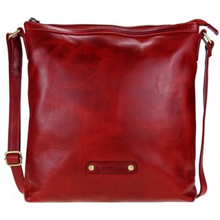 Schultertasche PLANE MyECOfriend antik-rot, Rindsleder