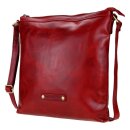 Schultertasche PLANE MyECOfriend antik-rot, Rindsleder