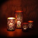 Windlicht ORIENTAL 8x10cm schwarz-gold