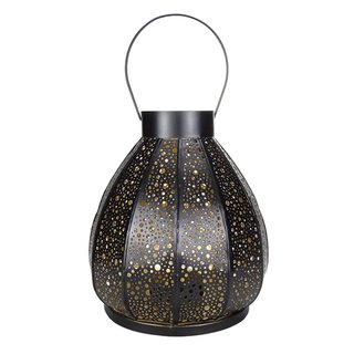 Laterne CALABASH 29cm schwarz-gold