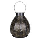 Laterne CALABASH 29cm schwarz-gold