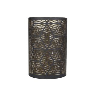 Windlicht OPTICAL 10x13cm schwarz-gold