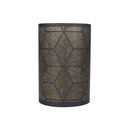 Windlicht OPTICAL 10x13cm schwarz-gold