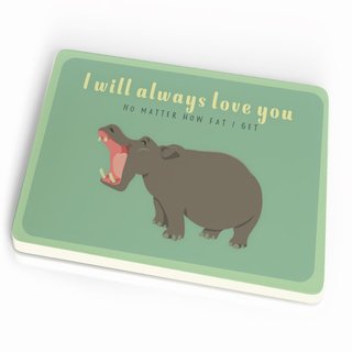 Fr&uuml;hst&uuml;cksbrettchen- Always Love Hippo