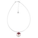 Kette DICE bordeaux-grau-ecru, Capiz