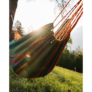 H&auml;ngematte breitgestreift aus Baumwolle