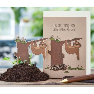 Saatsteckkarte Mit dir h&auml;ng ich am liebsten ab