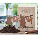 Saatsteckkarte Mit dir h&auml;ng ich am liebsten ab