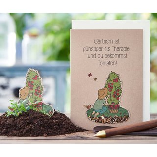 Saatsteckkarte G&auml;rtnern ist g&uuml;nstiger..